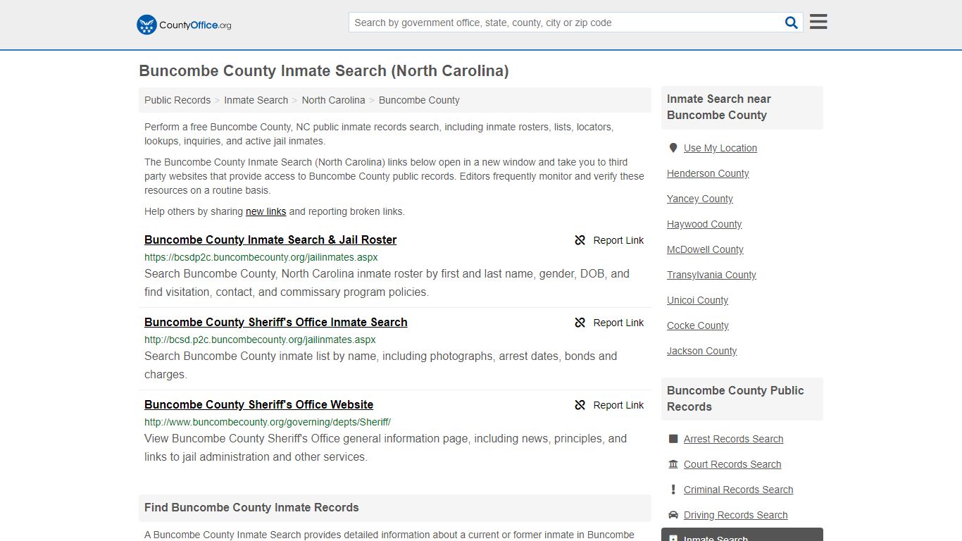 Inmate Search - Buncombe County, NC (Inmate Rosters ...